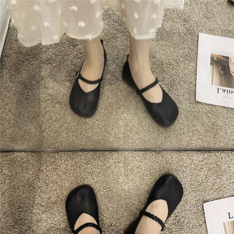 Shallow Mouth Casual Woman Shoe Square Toe Female Footwear Elegant Soft Autumn Modis Comfortable Moccasin Dress Fall 2024 Summer - Eloy Royal