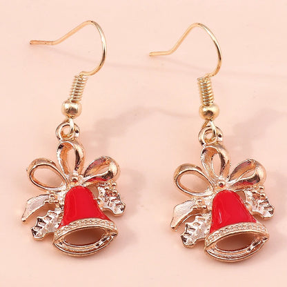 New Fashion Mix Styles Merry Christmas Drop Earrings for Women Christmas Tree Deer Santa Dangle Earrings New Year Jewelry Gifts