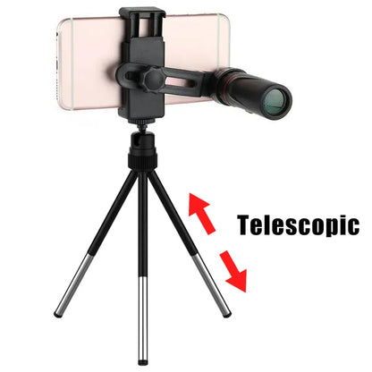 2000x24 HD Monocular Telescope Outdoor Mini Portable Zoom Telescope Phone Telescope Clip Tripod Camping Birdwatching Telescopes - Eloy Royal