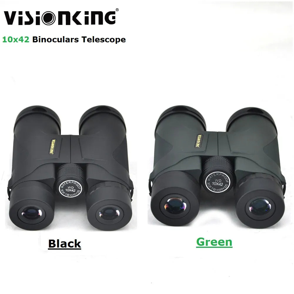 Visionking Long Range 10x42 Hunting Camping Binoculars BAK-4 FMC Waterproof Powerful Telescope Prismaticos De Caza Binocular - Eloy Royal