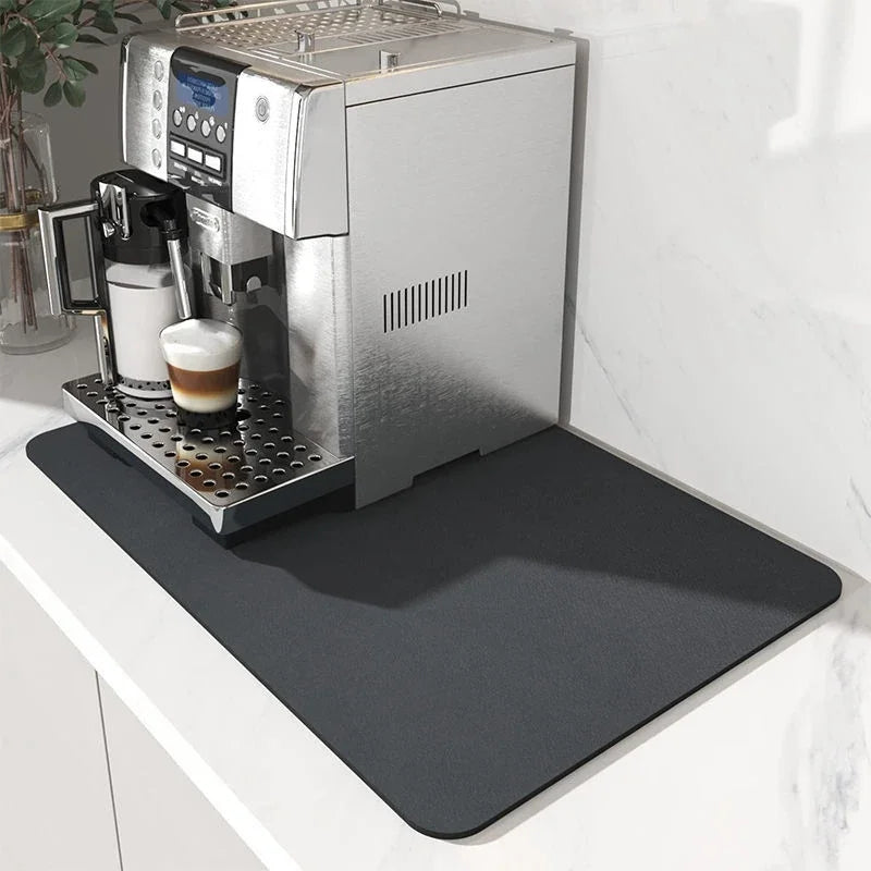 1pc Coffee Mat Coffee Bar Accessories Absorbent Dish Drying Mat For Kitchen Counter Microfiber Fit Under Coffee Machine Coffee