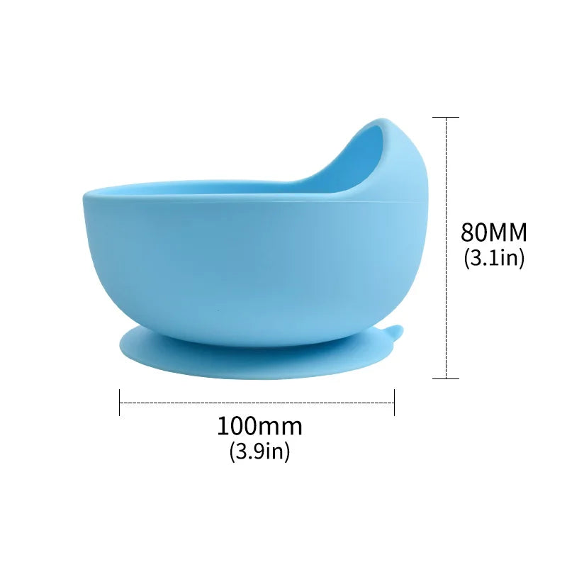 28Colors Baby Silicone Suction Bowls for Kids Waterproof Baby Feeding Tableware Spoon Children Dishes Kitchenware Infant Plates - Eloy Royal