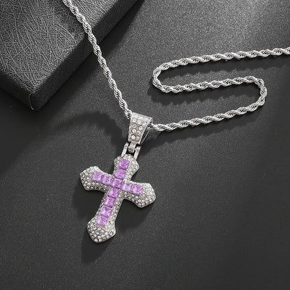 Exquisite Zircon Cross Necklace for Men and Women, Trendy Clothing and Jewelry Accessories - Eloy Royal