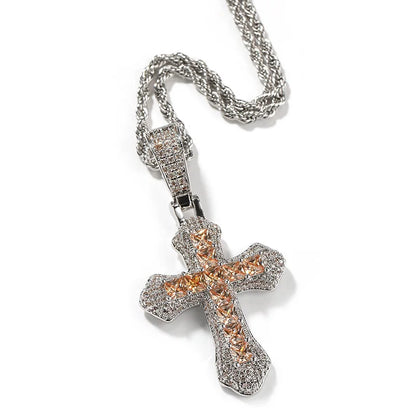 Hip Hop 3A+ CZ Stone Paved Bling Iced Out Cross Pendants Necklace for Men Women Unisex Rapper Jewelry Drop Shipping - Eloy Royal