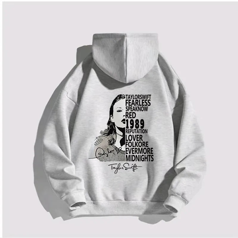 Autumn Winter Hoodies For Men Women Sweater Taylor【Mindnights】Album Print Sweatshirt Unisex Pullovers Hooded Hip Hop Streetwear - Eloy Royal