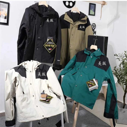 1990 classic outdoor waterproof charge jacket mountaineering jacket new hooded jacket for men and women couples