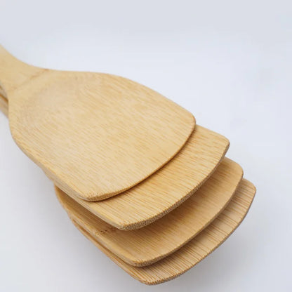 Bamboo Wooden Spatula Non-Stick Kitchenware Wooden Wok Heat-Resistant Kitchen Utensils Household Cooking Shovel Long Handle - Eloy Royal