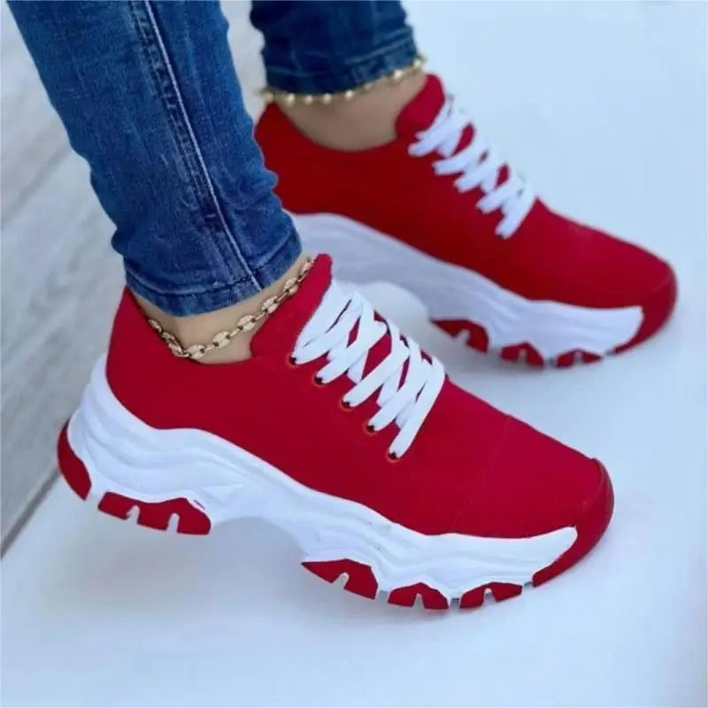 Women Vulcanized Shoes Platform Shoes for Women 2023 Solid Color Suede Womens Sneakers Comfortable Casual Zapatillas Footwear - Eloy Royal