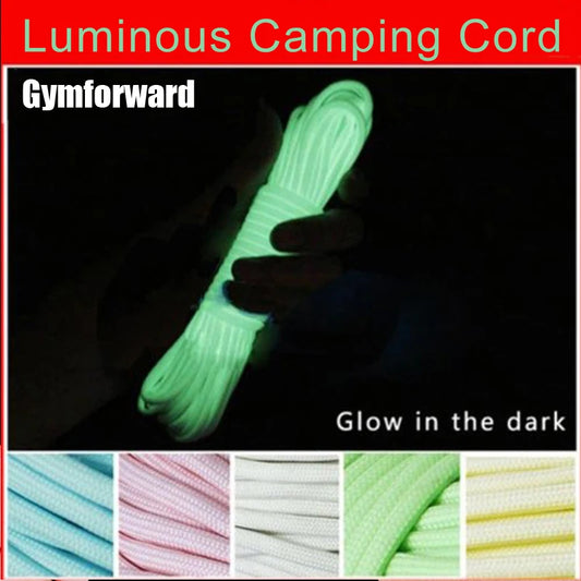 6 Meters Camping Rope Survival Luminous Camping Cord Hiking Climbing Ropes 550LB Glow Cord Survival Lanyard Camping Corde - Eloy Royal