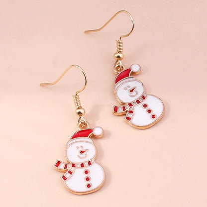 New Fashion Mix Styles Merry Christmas Drop Earrings for Women Christmas Tree Deer Santa Dangle Earrings New Year Jewelry Gifts