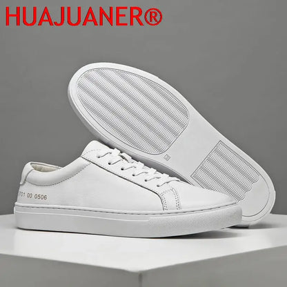 Mens Sneakers Genuine Leather Casual Outdoor Shoes Non-Slip Breathable Luxury Brand Footwear Top Quality Handmade White Shoe Men - Eloy Royal