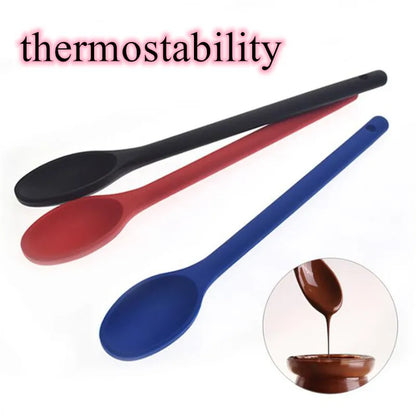 Kitchen Silicone Spoon Large Long Handle Cooking Baking Heatproof  Spoon  Food Grade Silicone Cooking Utensils Kitchenware - Eloy Royal