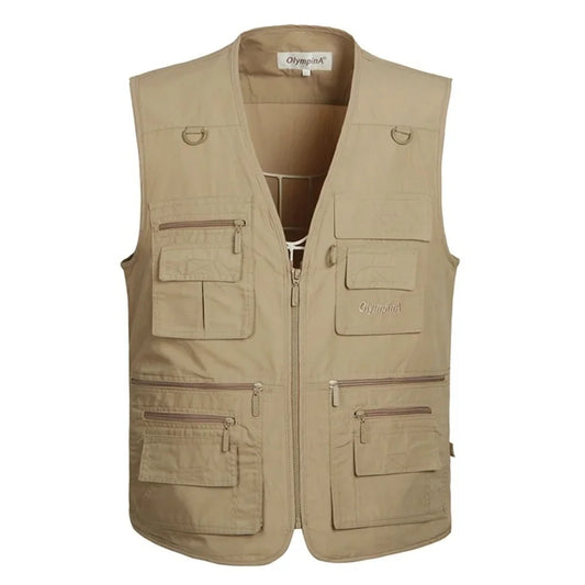 6 Colors Large Size Quick-Drying Work Vest Mens Fishing Camping Sleeveless Jacket Outdoor Male Waistcoats with Many Multi Pocket - Eloy Royal