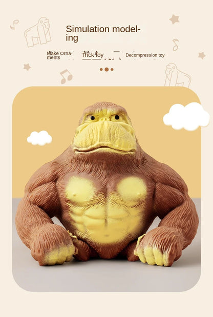 14cm Antistress Orangutan Fidget Toys Squishy Elastic Monkey Funny Decompression Gorilla Stress Relief Games Toy for Adults Kids