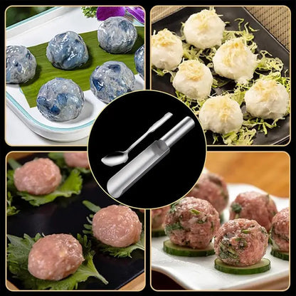 Meatball Maker Spoon Sturdy Steel Washable Spoon Scoop Dishwasher Safe Kitchenware For Chocolate Balls Meatballs Beef Balls - Eloy Royal