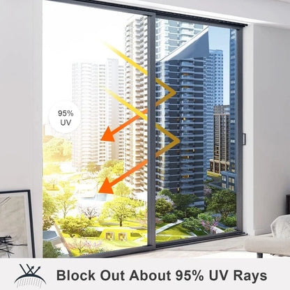 Window Privacy Film One Way Daytime Privacy Static Cling Sun Blocking Anti UV Reflective Mirror Window Tint for Home and Office