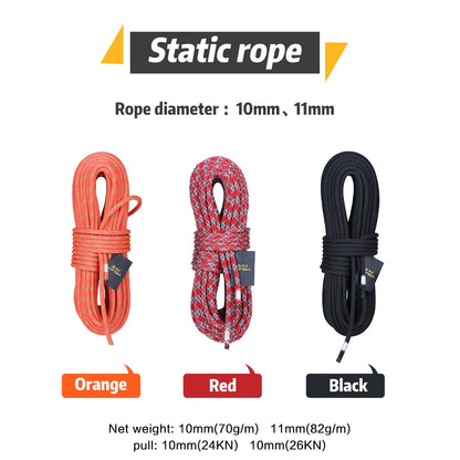 XINDA 10mm 11mm Diameter Rock Climbing Rope Static Rope 5200lbs High Strength Lanyard Safety Climb Camping Equipment Survival - Eloy Royal