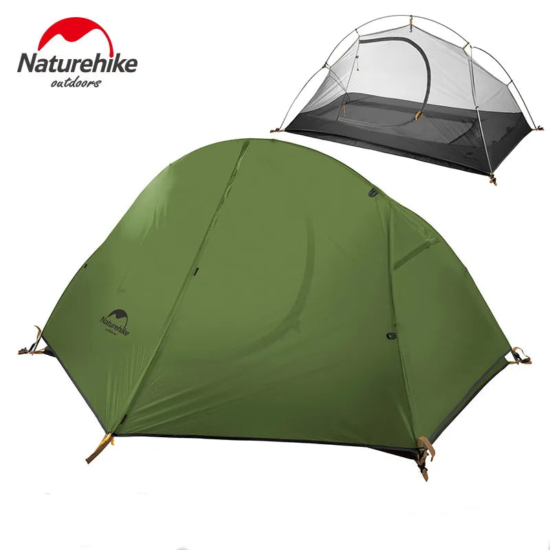 Naturehike Outdoor Ultralight Cycling Tent 1 2 People Backpacking Trekking Mountain Single Camping Tent Waterproof PU4000 - Eloy Royal