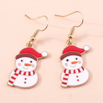 New Fashion Mix Styles Merry Christmas Drop Earrings for Women Christmas Tree Deer Santa Dangle Earrings New Year Jewelry Gifts