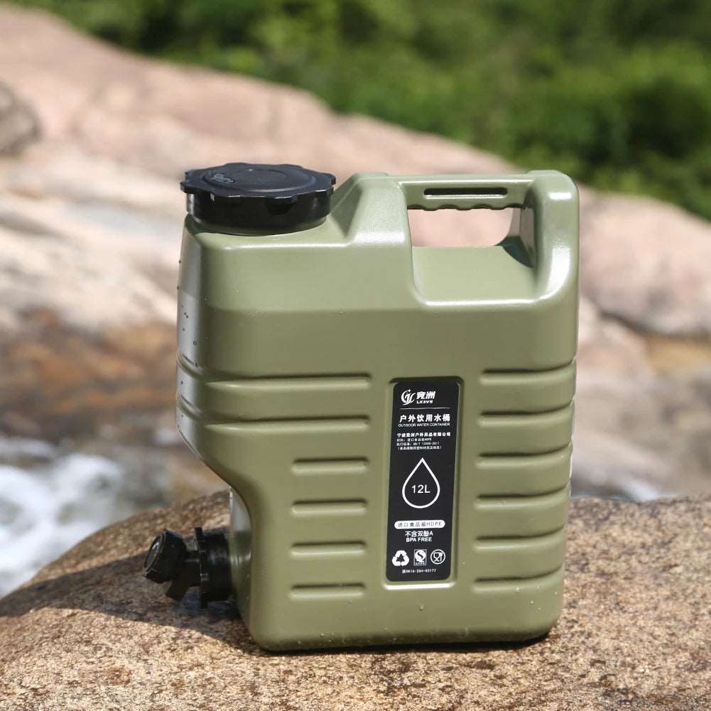 3.2 Gallon/12L Camping Water Container Portable BPA Free Water Bucket Multifunction for Outdoor Camping/Hiking Emergency Storage