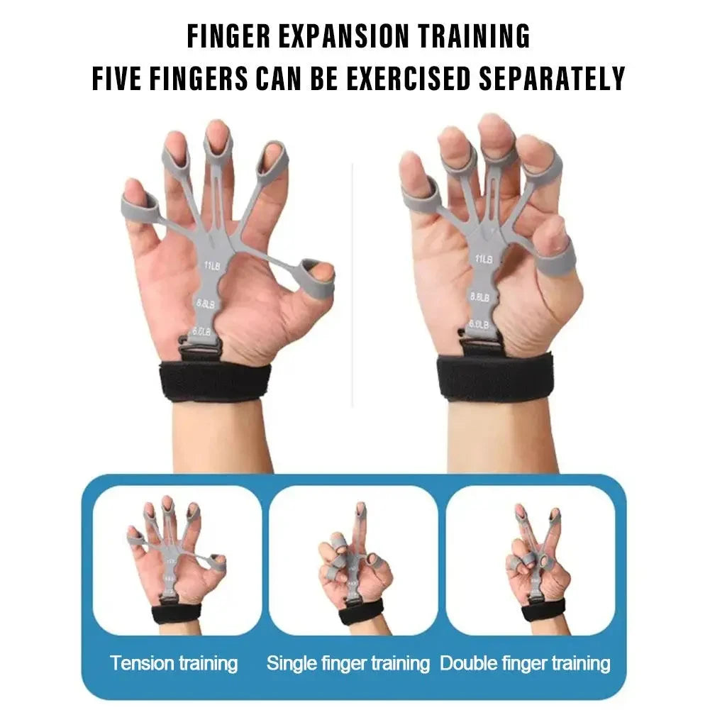 Silicone Grip Training and Exercise Finger Exercise Stretcher Hand Strengthener Arthritis Grip Trainer Hand Brush Expander Grips - Eloy Royal