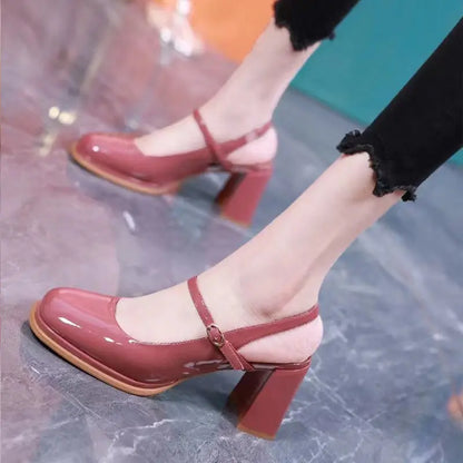 Women's Shoes Pumps Heeled Footwear Wedge with Platform Waterproof Sandals for Woman High Heels Chunky Summer 2023 Block Heel F - Eloy Royal