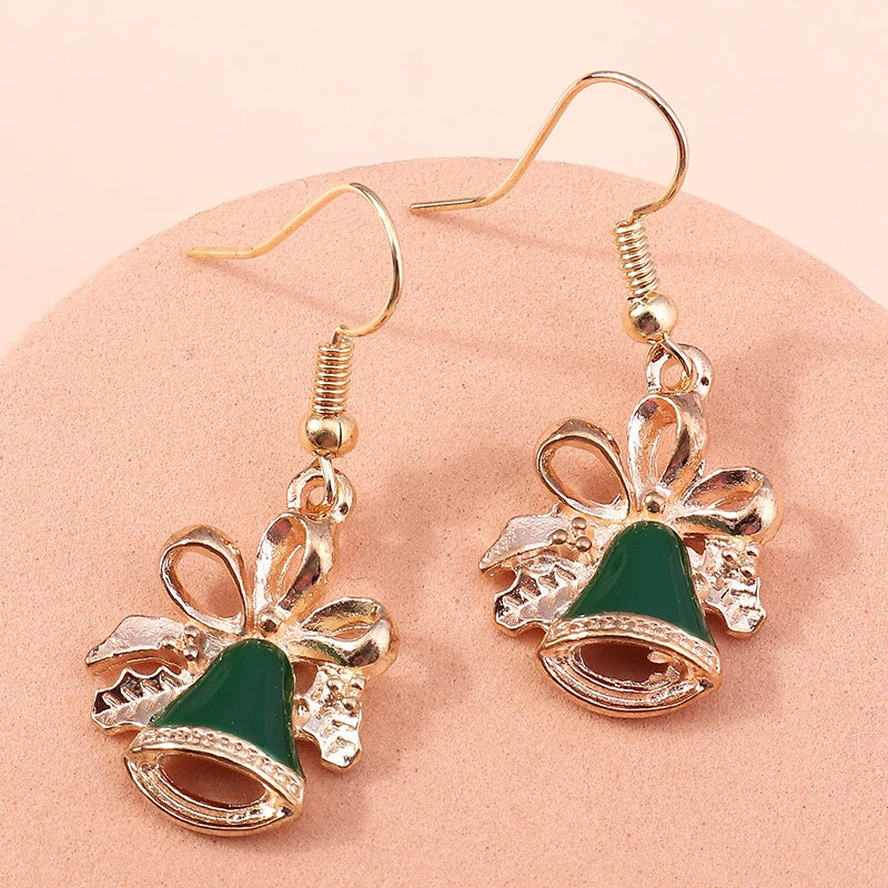 New Fashion Mix Styles Merry Christmas Drop Earrings for Women Christmas Tree Deer Santa Dangle Earrings New Year Jewelry Gifts