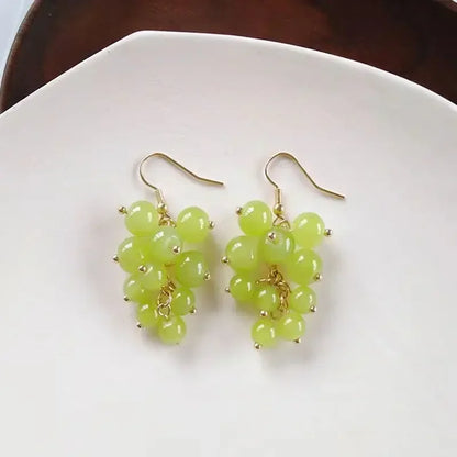 Серьги Женские Fashion Grape Earrings For Women Simple Cute Fruit Drop Dangle Hook Earring Party Trendy Jewelry Accessories Gift