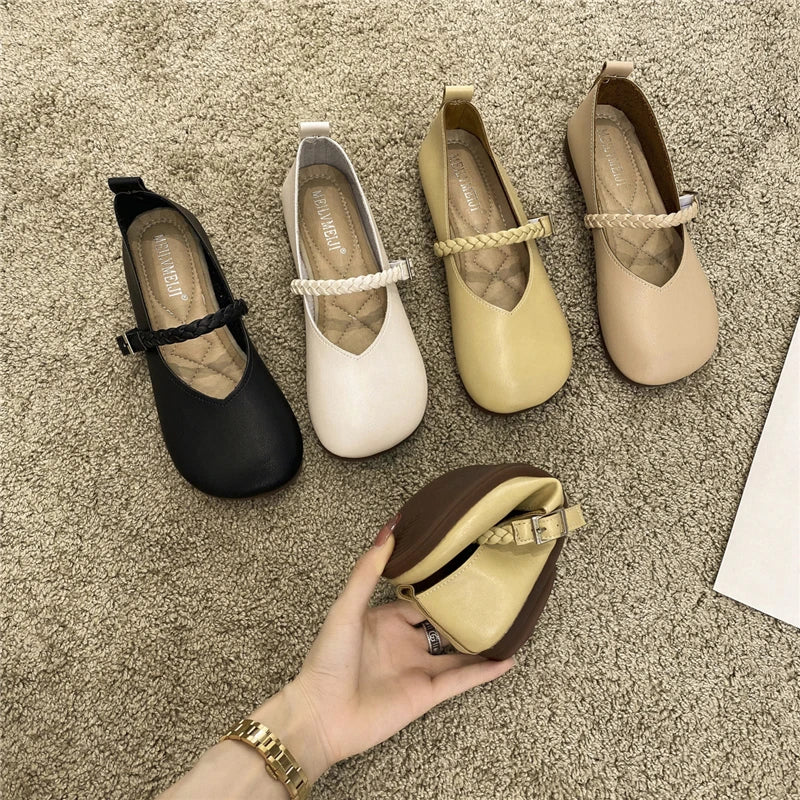 Shallow Mouth Casual Woman Shoe Square Toe Female Footwear Elegant Soft Autumn Modis Comfortable Moccasin Dress Fall 2024 Summer - Eloy Royal