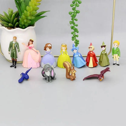 3-4cm 12pcs/Lot Sofia the First Figures Princess Sophia Amber Cilo Prince James Queen Miranda Bird Clover Rabbit Animal Toys - Eloy Royal