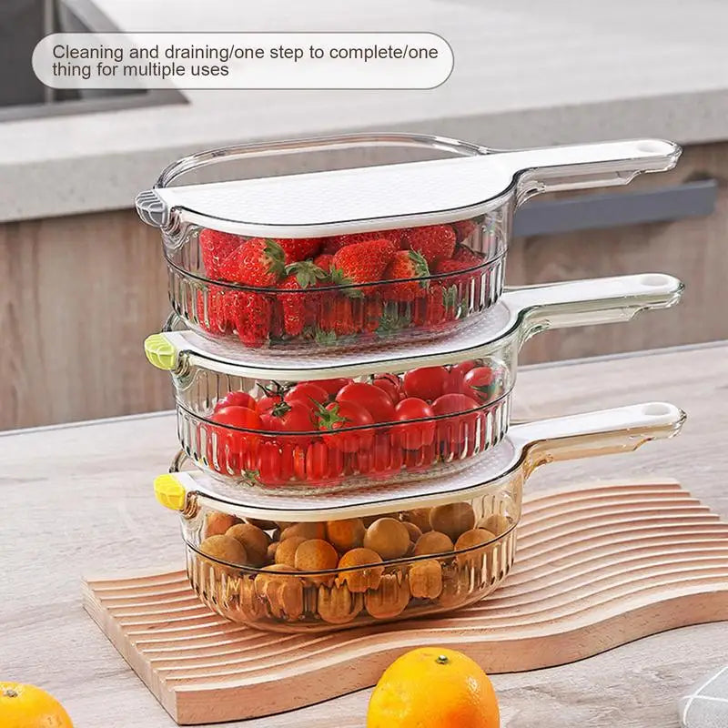 Multi-functional Drain Basket Sink drainer fruit washing container  With Removable Filter Strainer storage holder kitchenware - Eloy Royal