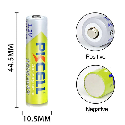 10PCS PKCELL 1.2v NI-MH AAA Battery 3A 1000MAH AAA Rechargeable Battery aaa nimh battery batteries rechargea for flashlight toys