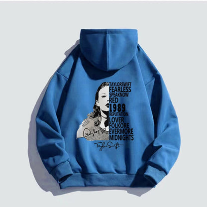 Autumn Winter Hoodies For Men Women Sweater Taylor【Mindnights】Album Print Sweatshirt Unisex Pullovers Hooded Hip Hop Streetwear - Eloy Royal