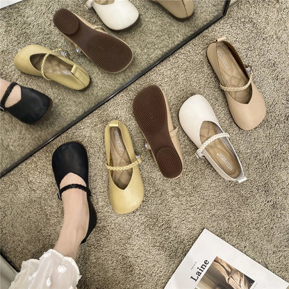 Shallow Mouth Casual Woman Shoe Square Toe Female Footwear Elegant Soft Autumn Modis Comfortable Moccasin Dress Fall 2024 Summer - Eloy Royal