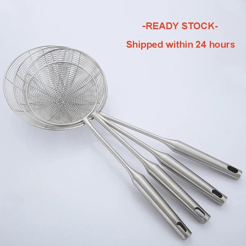 Premium 304 Stainless Steel Spider Mesh Strainer & Colander Ladle Skimmer Cooking Tool Kitchenware Heat-resistant - Eloy Royal