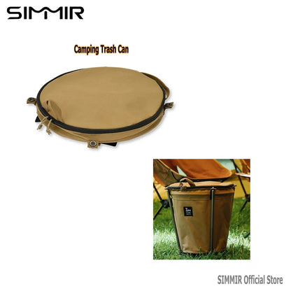 Self-Drive Camping Barbecue Cleaning BBQ Portable Cylinder, Camping Trash Can, Collapsible Storage Compressible Drum, Canvas Can - Eloy Royal