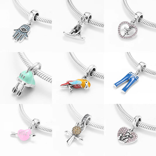 100% Authentic 925 Sterling Silver Animals and kitchenware pendants Beads Fit Original European Charm Bracelet Jewelry making - Eloy Royal