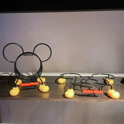 Disney Mickey Kitchen Shelf Cutting Board Rack Drain Rack Cartoon Bowl Rack Pot Holder Tableware Shelf Kitchenware Storage Racks - Eloy Royal