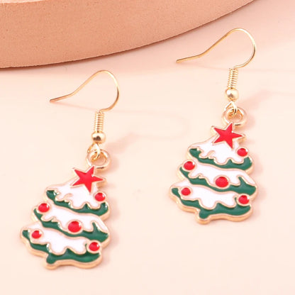 New Fashion Mix Styles Merry Christmas Drop Earrings for Women Christmas Tree Deer Santa Dangle Earrings New Year Jewelry Gifts