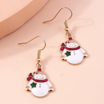 New Fashion Mix Styles Merry Christmas Drop Earrings for Women Christmas Tree Deer Santa Dangle Earrings New Year Jewelry Gifts