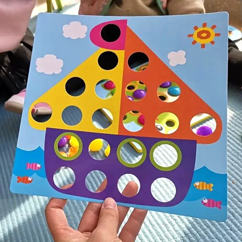 New Mushroom Nail DIY Cartoon Handmade Toys Children's Montessori Educational Toys Intelligent 3D Puzzle Game Jigsaw Board Gifts - Eloy Royal