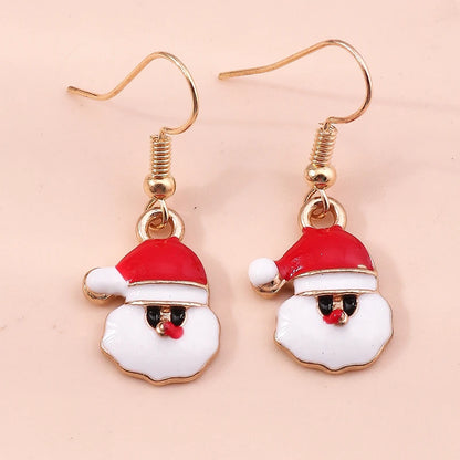 New Fashion Mix Styles Merry Christmas Drop Earrings for Women Christmas Tree Deer Santa Dangle Earrings New Year Jewelry Gifts