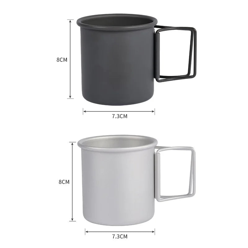 300ML Camping Mug Cup Tourist Tableware Picnic Utensils Outdoor Kitchen Equipment Travel Cooking Set Cookware Hiking