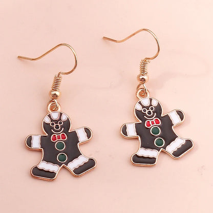 New Fashion Mix Styles Merry Christmas Drop Earrings for Women Christmas Tree Deer Santa Dangle Earrings New Year Jewelry Gifts