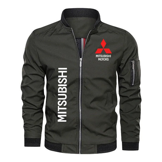 2022 New Men's bomber jacket Mitsubishi car logo print Mens Tactical Jacket Fashion Casual Loose Men's Jacket M-7XL - Eloy Royal