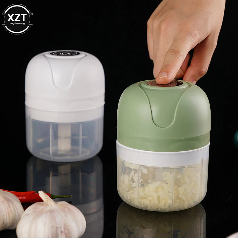 Electric Mini Garlic Chopper USB Meat Grinder Garlic Masher Machine Sturdy Durable Crushed Ginger Vegetable Crusher Kitchenware - Eloy Royal