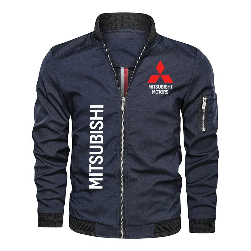 2022 New Men's bomber jacket Mitsubishi car logo print Mens Tactical Jacket Fashion Casual Loose Men's Jacket M-7XL - Eloy Royal