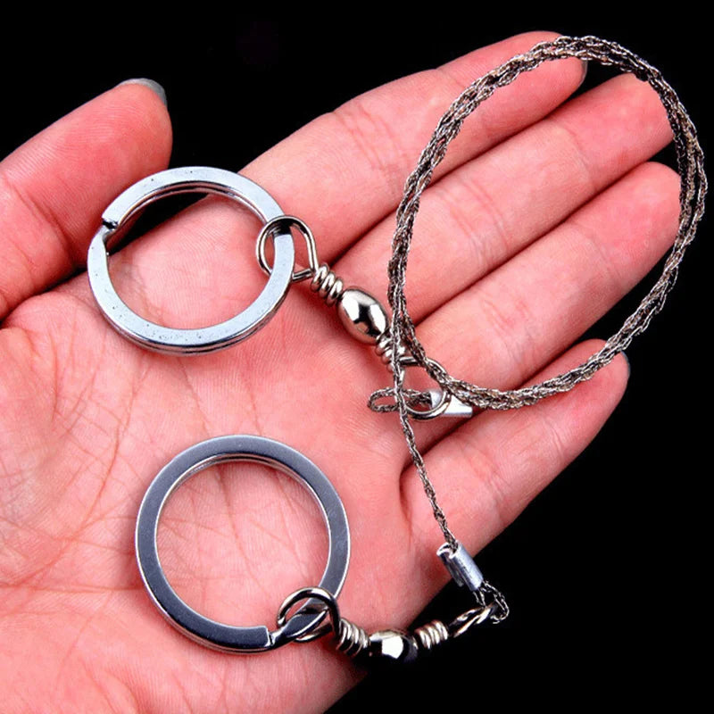 Practical Emergency Hand Chain Saw Survival Gear Manual Stainless Steel Wire Saw Ring Travel Outdoor Camping Hiking Tool - Eloy Royal