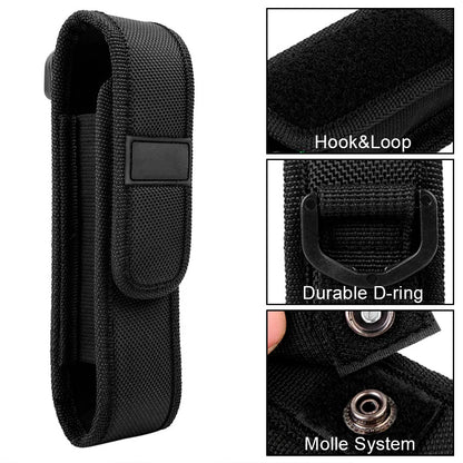 Tactical Molle Flashlight Pouch Holster Portable Outdoor LED Torch Carry Case Flashlight Holder Bag for Hunting Camping Hiking - Eloy Royal