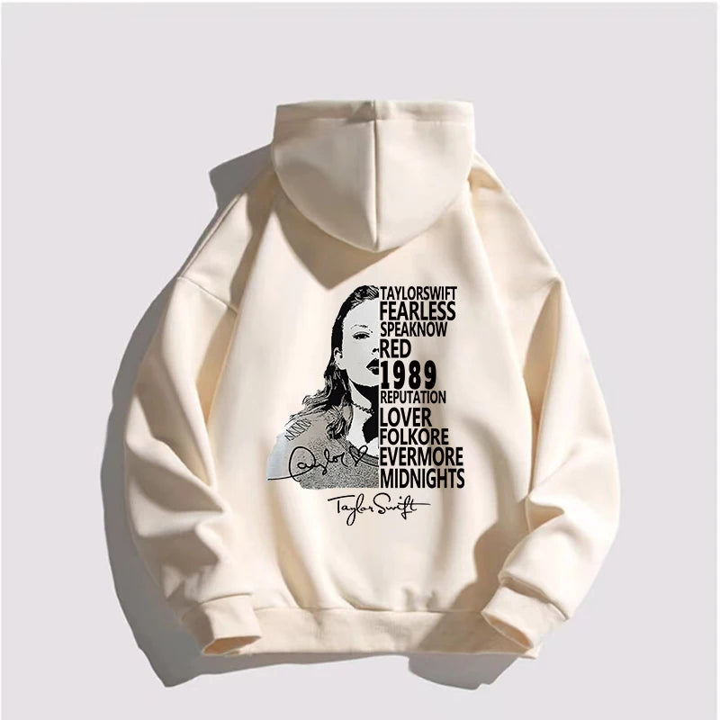 Autumn Winter Hoodies For Men Women Sweater Taylor【Mindnights】Album Print Sweatshirt Unisex Pullovers Hooded Hip Hop Streetwear - Eloy Royal